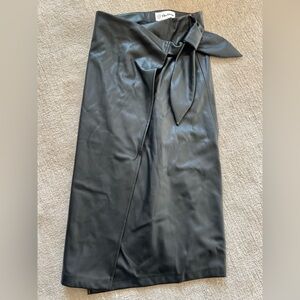 Black Faux Leather Skirt